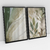 Quadro Decorativo Abstrato Orgânico Folhas de Outono Soft Green Kit de 2 Quadros - Bimper - Quadros Decorativos