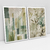 Quadro Decorativo Abstrato Orgânico Folhas em Verde Oliva Kit de 2 Quadros - Bimper - Quadros Decorativos