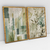 Quadro Decorativo Abstrato Orgânico Folhas em Verde Oliva Kit de 2 Quadros - loja online