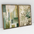 Quadro Decorativo Abstrato Orgânico Folhas em Verde Oliva Kit de 2 Quadros - loja online