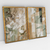 Quadro Decorativo Abstrato Orgânico Natural Shades of Beige and Light Green - Kit de 2 Quadros - loja online