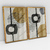 Quadro Decorativo Abstrato Orgânico Preto e Amarelo Mostarda - 42E+42F - Uillian Rius - Kit com 2 Quadros - loja online