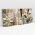 Imagem do Quadro Decorativo Abstrato Orgânico Tons Naturais de Bege e Verde Kit de 3 Quadros