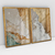 Imagem do Quadro Decorativo Abstrato Ouro e Areia Kit com 2 Quadros