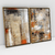 Quadro Decorativo Abstrato Pinceladas do Tempo Kit com 2 Quadros - loja online