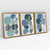 Quadro Decorativo Abstrato Romantic Blue Tones - Ana Ifanger - Kit com 3 Quadros - loja online