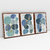 Quadro Decorativo Abstrato Romantic Blue Tones - Ana Ifanger - Kit com 3 Quadros na internet