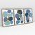 Quadro Decorativo Abstrato Romantic Blue Tones - Ana Ifanger - Kit com 3 Quadros - comprar online