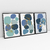 Quadro Decorativo Abstrato Romantic Blue Tones - Ana Ifanger - Kit com 3 Quadros - loja online