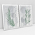 Quadro Decorativo Abstrato Romantic Leaves - Ana Ifanger - Kit com 2 Quadros - Bimper - Quadros Decorativos