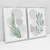 Quadro Decorativo Abstrato Romantic Leaves - Ana Ifanger - Kit com 2 Quadros