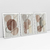 Quadro Decorativo Abstrato Soft Earth Tone Colors Kit com 3 Quadros - Bimper - Quadros Decorativos