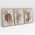 Quadro Decorativo Abstrato Soft Earth Tone Colors Kit com 3 Quadros - loja online