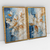 Quadro Decorativo Abstrato Soft Shades of Light Blue, Beige and White - Kit com 2 Quadros - loja online