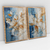 Quadro Decorativo Abstrato Soft Shades of Light Blue, Beige and White - Kit com 2 Quadros na internet