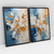 Quadro Decorativo Abstrato Soft Shades of Light Blue, Beige and White - Kit com 2 Quadros - loja online