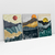 Quadro Decorativo Abstrato Textured Mountains Landscape in Sunset Kit com 3 Quadros