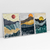 Quadro Decorativo Abstrato Textured Mountains Landscape in Sunset Kit com 3 Quadros - comprar online