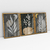 Quadro Decorativo Abstrato Tropical Botânico Gray Tones - 50C+37B+51C - Uillian Rius - Kit com 3 Quadros - loja online