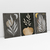 Imagem do Quadro Decorativo Abstrato Tropical Botânico Gray Tones - 50C+37B+51C - Uillian Rius - Kit com 3 Quadros