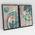 Quadro Decorativo Abstrato Universo Colorido III e IV - Ana Ifanger - Kit com 2 Quadros - Bimper - Quadros Decorativos