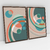 Quadro Decorativo Abstrato Universo Colorido III e IV - Ana Ifanger - Kit com 2 Quadros - Bimper - Quadros Decorativos