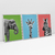 Quadro Decorativo Animais Africanos Elefante Girafa Zebra Fundos Coloridos Kit com 3 Quadros - comprar online