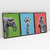 Quadro Decorativo Animais Africanos Elefante Girafa Zebra Fundos Coloridos Kit com 3 Quadros - Bimper - Quadros Decorativos