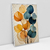 Quadro Decorativo Art Minimalist for Decor Lines and Petals Yellow and Blue