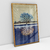 Quadro Decorativo Vertical Paisagem Azul da Árvore Refletida - loja online