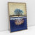 Quadro Decorativo Vertical Paisagem Azul da Árvore Refletida - comprar online