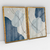 Quadro Decorativo Azul Abstrato Lines - Caroline Cerrato - Kit com 2 Quadros - loja online