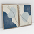 Quadro Decorativo Azul Abstrato Lines - Caroline Cerrato - Kit com 2 Quadros na internet