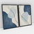 Quadro Decorativo Azul Abstrato Lines - Caroline Cerrato - Kit com 2 Quadros - loja online