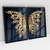 Quadro Decorativo Borboleta Golden Butterfly Wings Kit com 2 Quadros