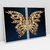 Quadro Decorativo Borboleta Golden Butterfly Wings Kit com 2 Quadros na internet
