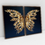 Quadro Decorativo Borboleta Golden Butterfly Wings Kit com 2 Quadros - loja online