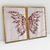 Quadro Decorativo Borboleta Rose Gold Butterfly Wings Light Background Kit com 2 Quadros - loja online