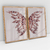 Quadro Decorativo Borboleta Rose Gold Butterfly Wings Light Background Kit com 2 Quadros - comprar online