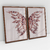 Quadro Decorativo Borboleta Rose Gold Butterfly Wings Light Background Kit com 2 Quadros na internet