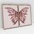 Quadro Decorativo Borboleta Rose Gold Butterfly Wings Light Background Kit com 2 Quadros - comprar online