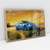 Quadro Decorativo Carro Esportivo Azul - Pôr do Sol - Efeito Pintura na internet