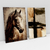 Quadro Decorativo Cavalo Brown Freedom Kit de 2 Quadros