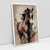 Quadro Decorativo Cavalo em Tons de Marrom e Bege - Bimper - Quadros Decorativos