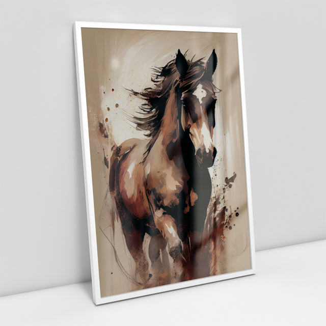 Quadro Decorativo Cabeca De Cavalo Desenho 7201