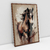Quadro Decorativo Cavalo em Tons de Marrom e Bege na internet
