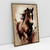 Quadro Decorativo Cavalo em Tons de Marrom e Bege - loja online