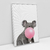 Quadro Decorativo Coala Mascando Chiclete Bubble Gum