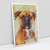 Quadro Decorativo de Cachorro Boxer Colorido Arte Aquarela - Bimper - Quadros Decorativos