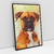 Quadro Decorativo de Cachorro Boxer Colorido Arte Aquarela - loja online